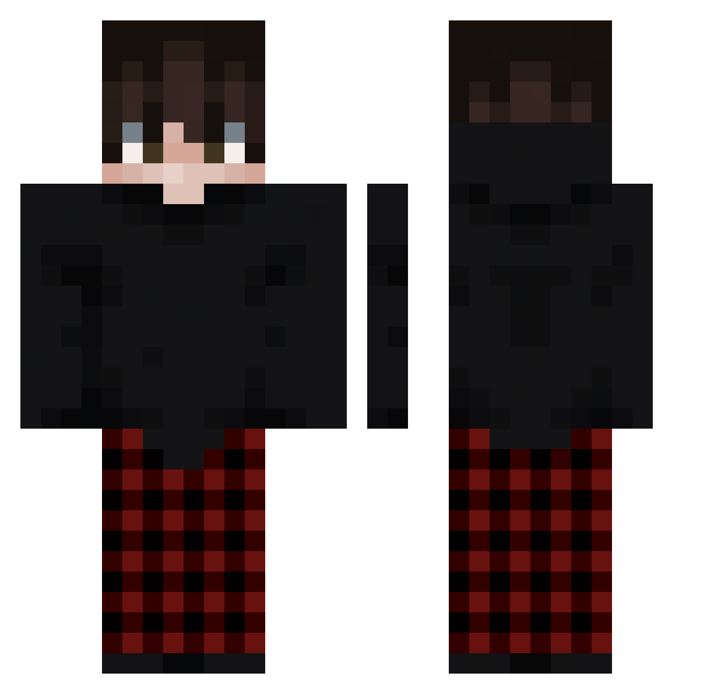 R0DR1_1500 Minecraft skin, front and back view