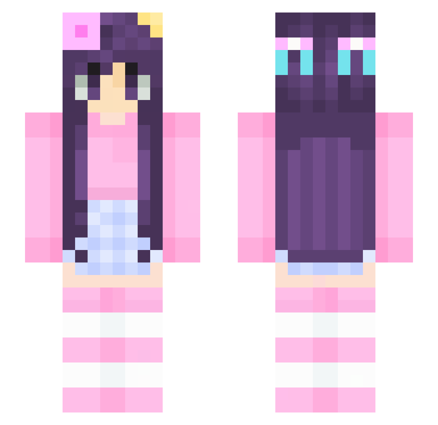 SimplyAlloy Minecraft skin, front and back view