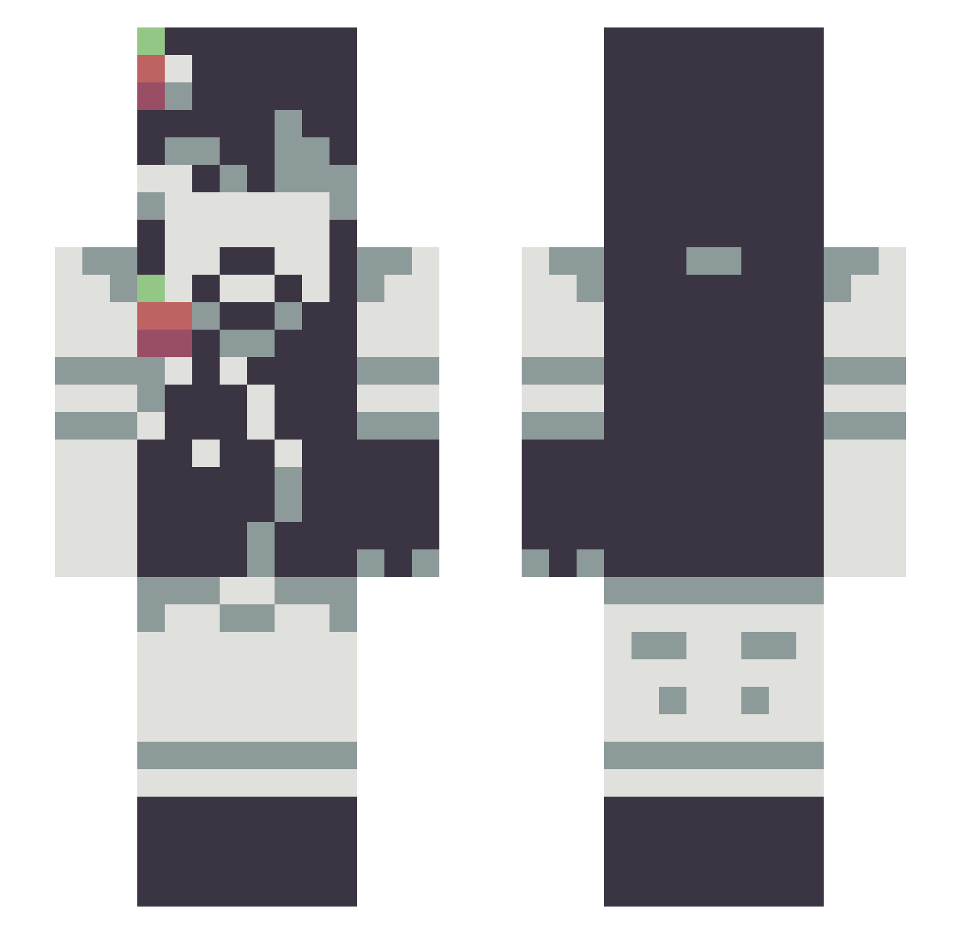 Grilled_Maker Minecraft skin, front and back view