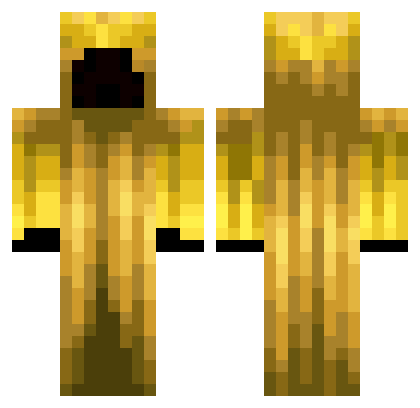 H1FFIX Minecraft skin, front and back view