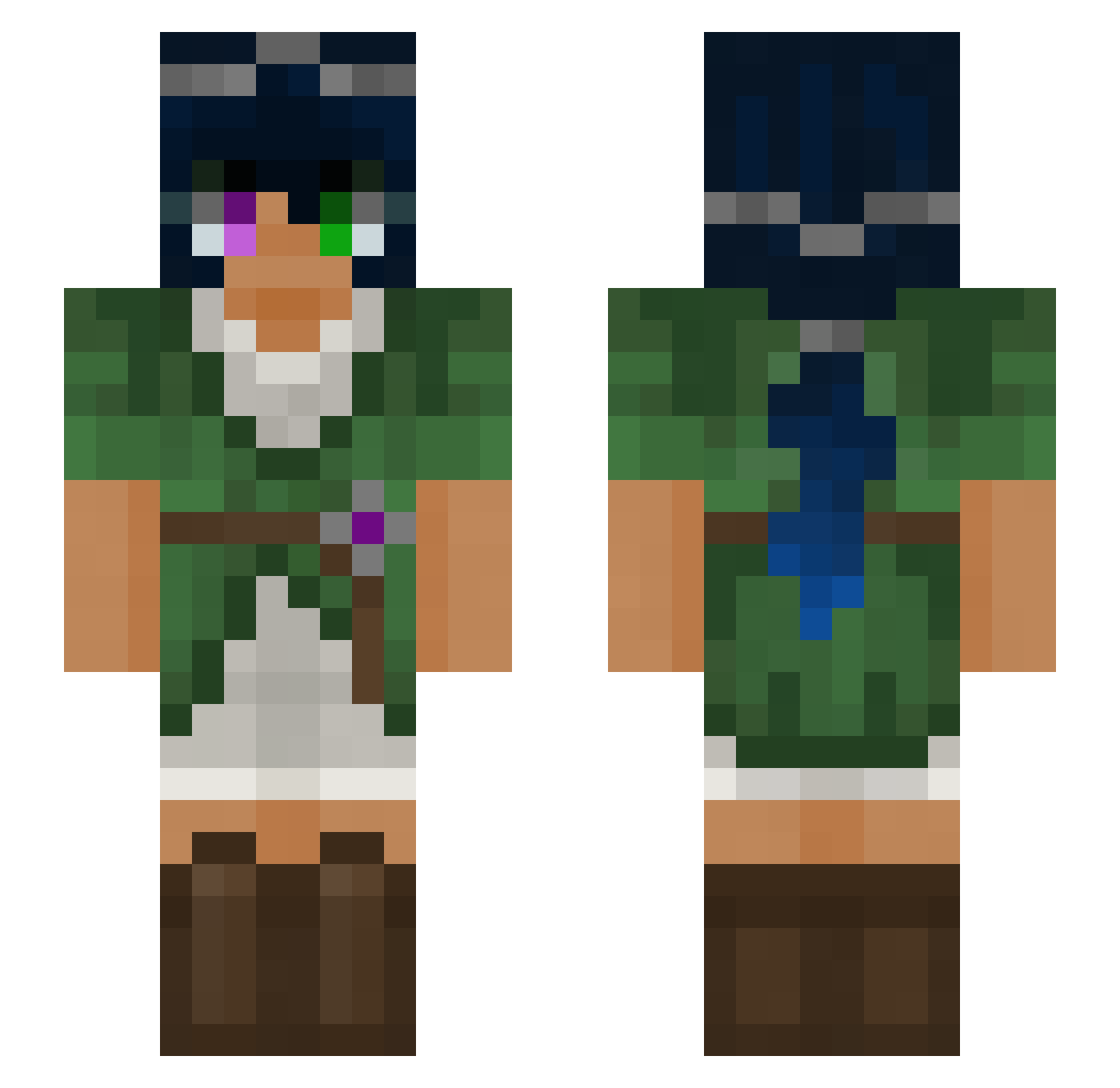 TransgirlFirefly Minecraft skin, front and back view