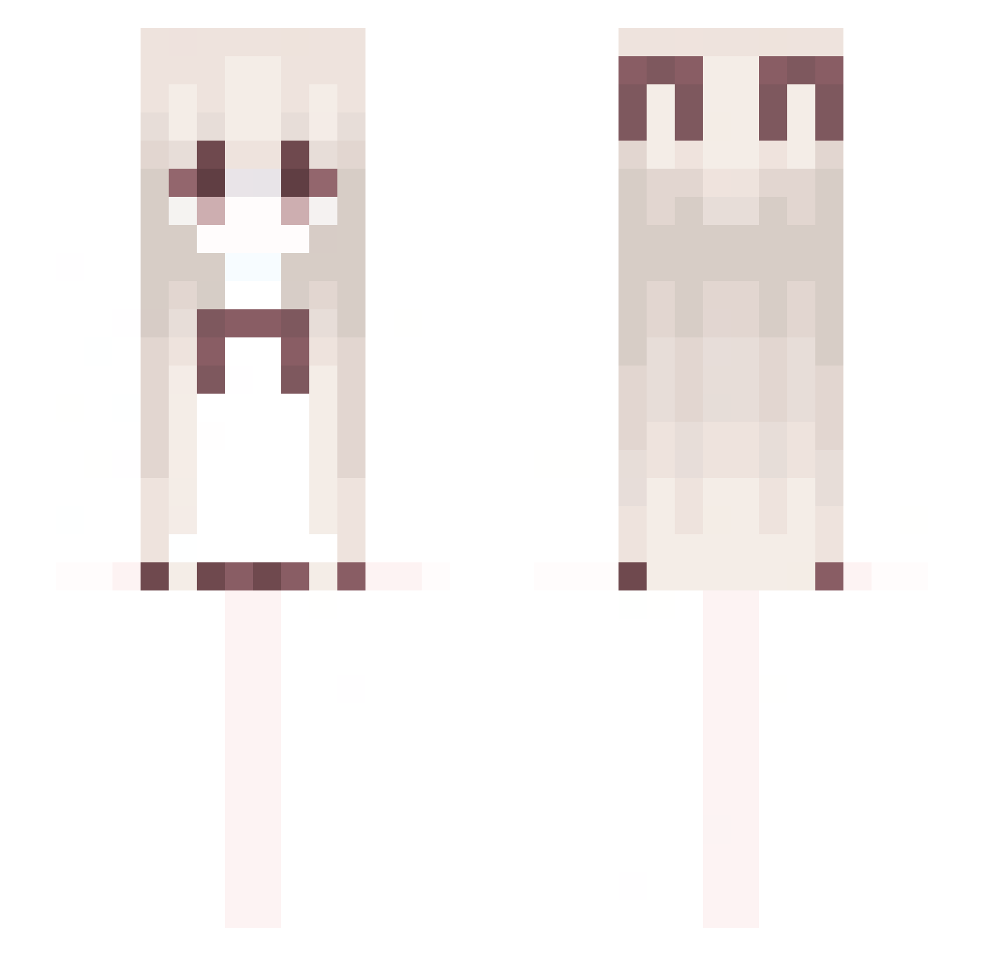 naty Minecraft skin, front and back view