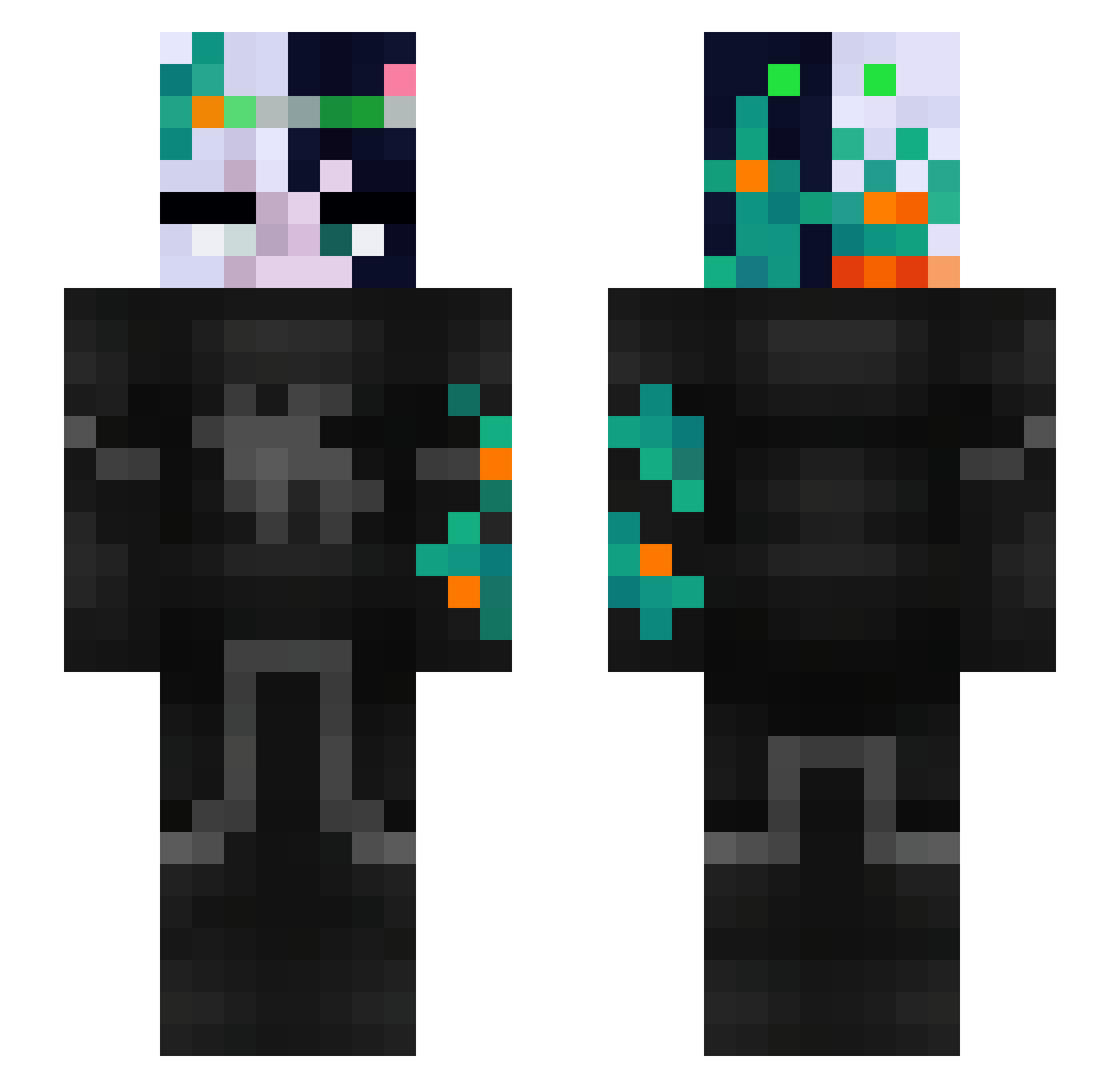 HaKurt114 Minecraft skin, front and back view