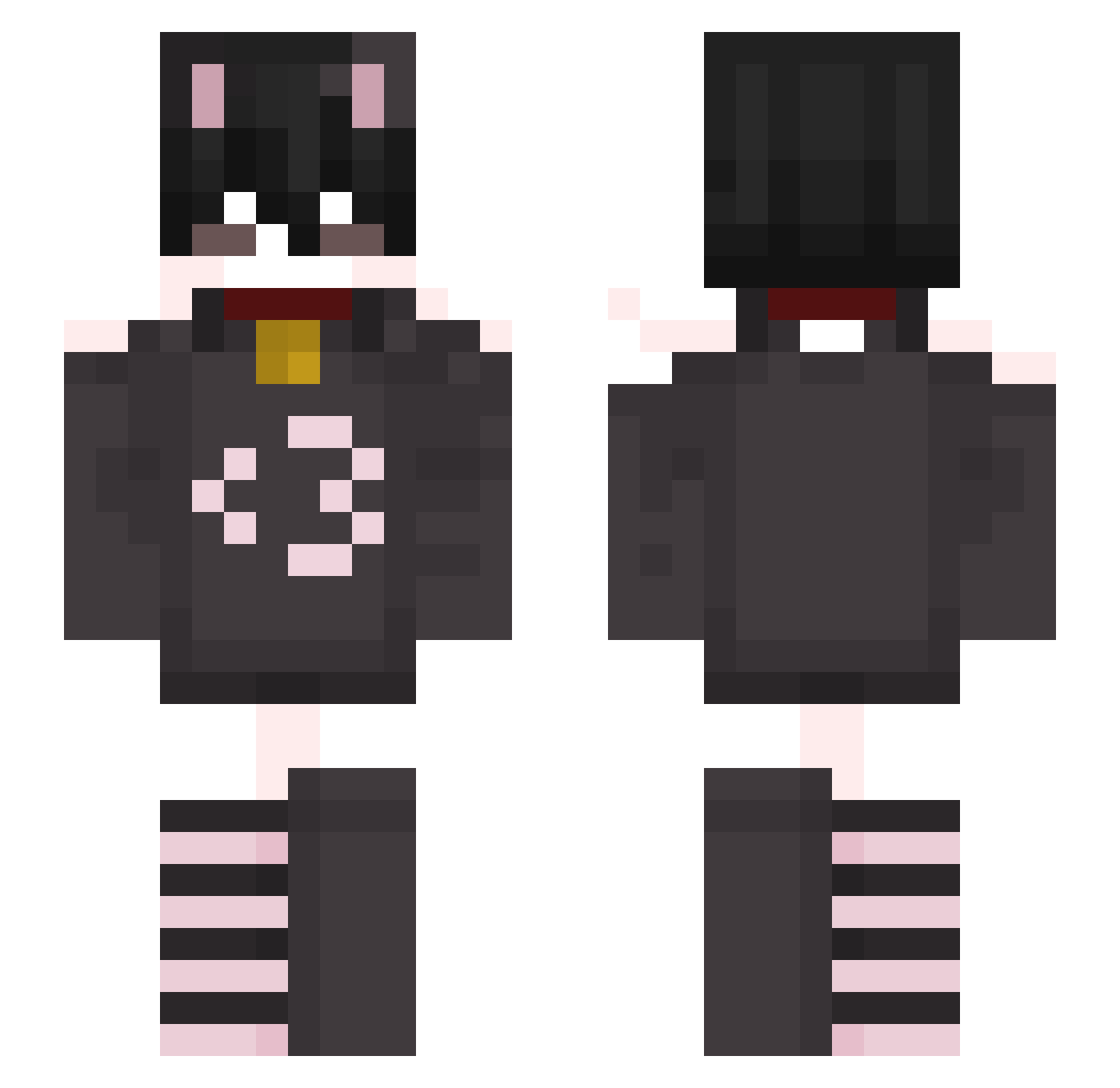 ItzLokoZ Minecraft skin, front and back view