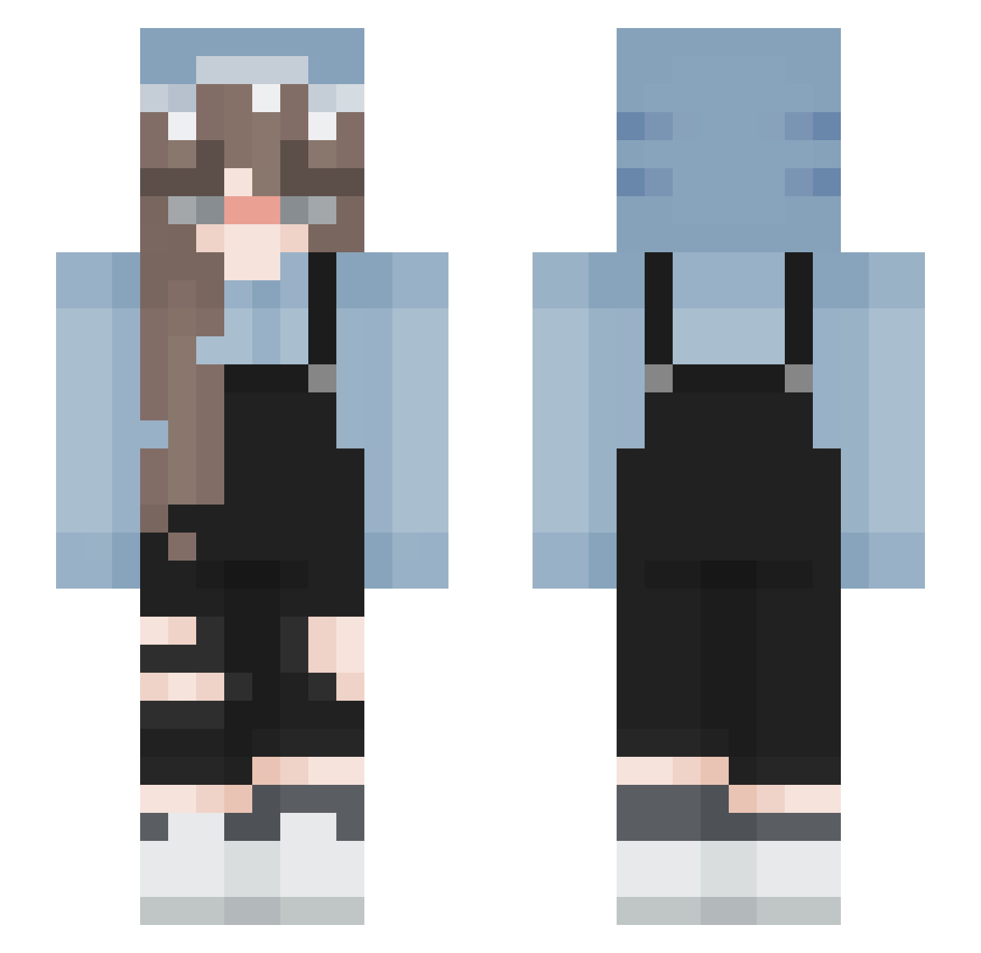 ZYZIA11 Minecraft skin, front and back view