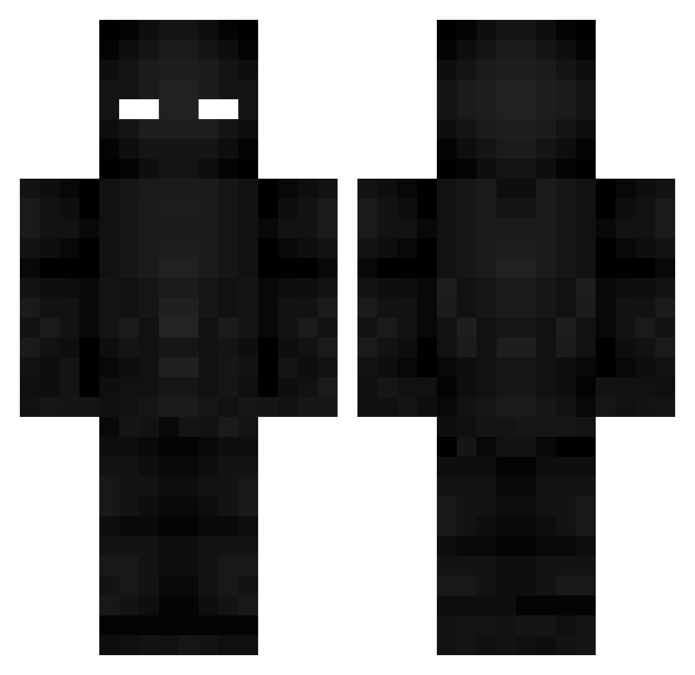D26P Minecraft skin, front and back view