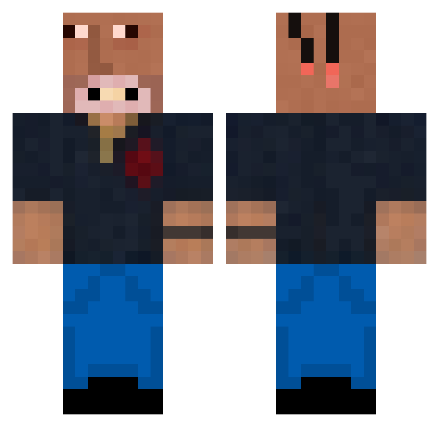 sveiten Minecraft skin, front and back view