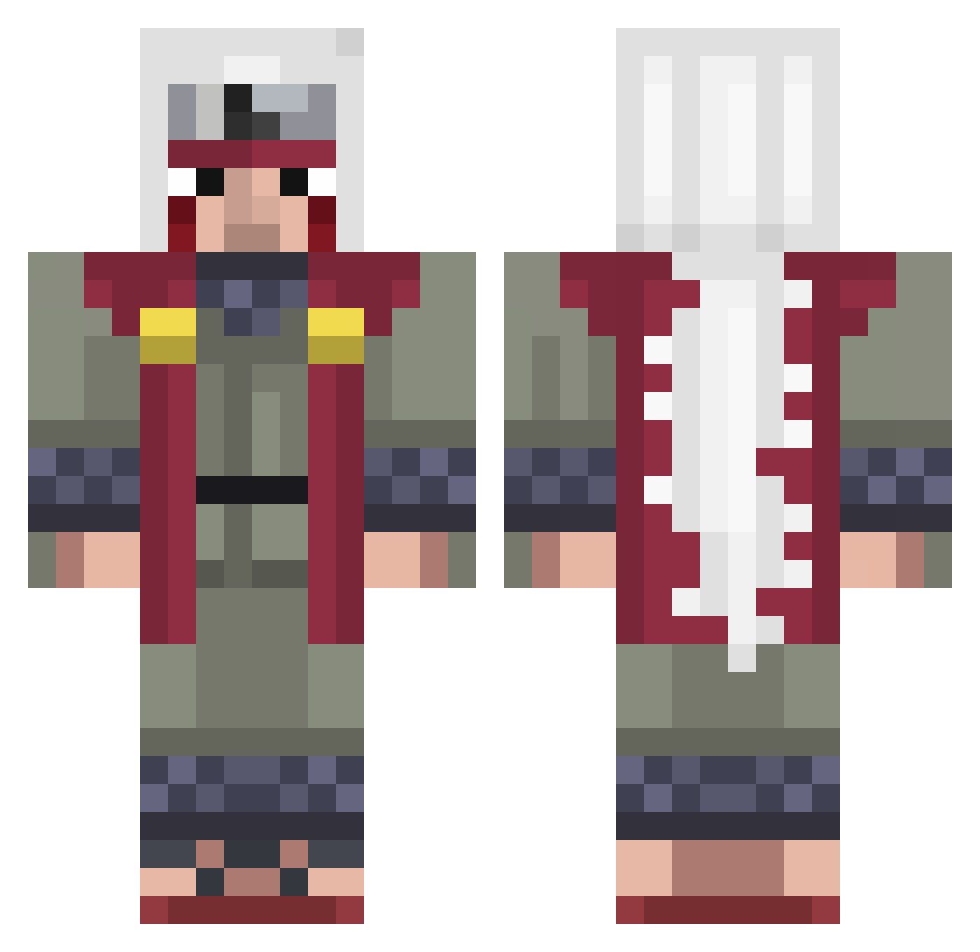 REmemberME0w Minecraft skin, front and back view