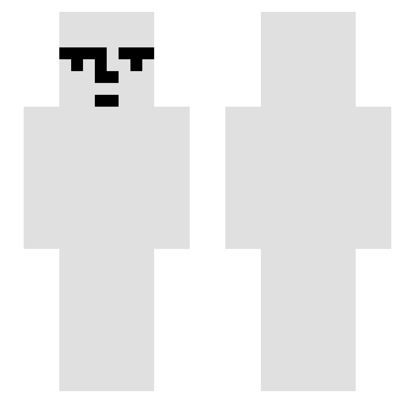 DonTi0 Minecraft skin, front and back view