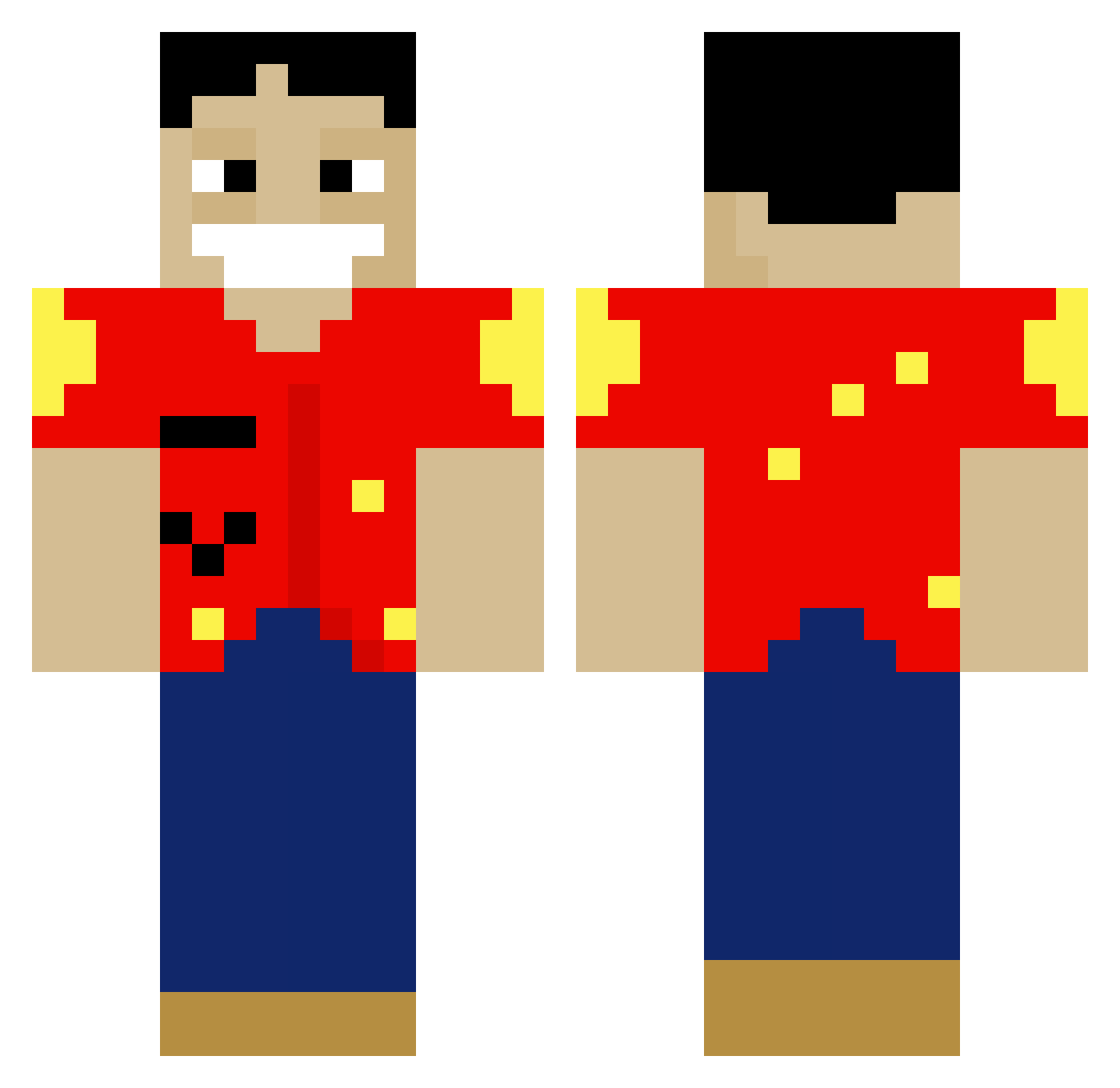 Glenn_Quagmire42 Minecraft skin, front and back view