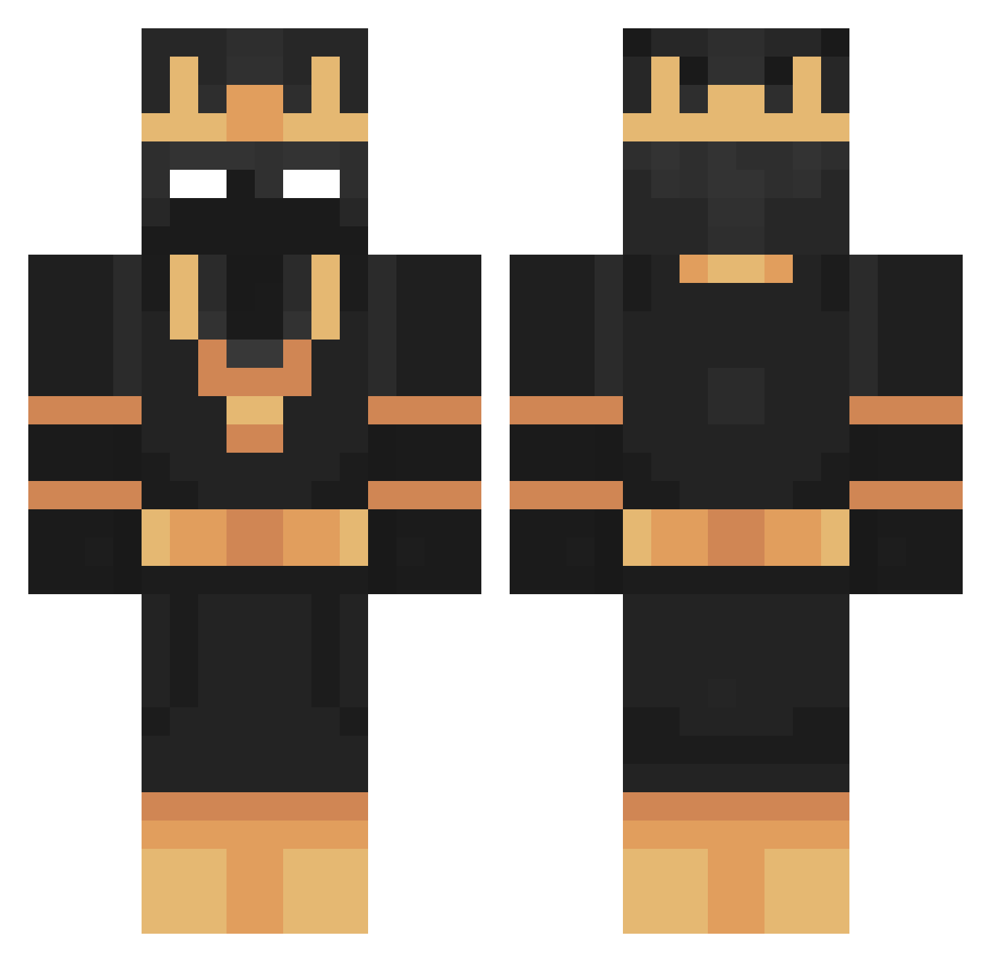 Ospree14 Minecraft skin, front and back view