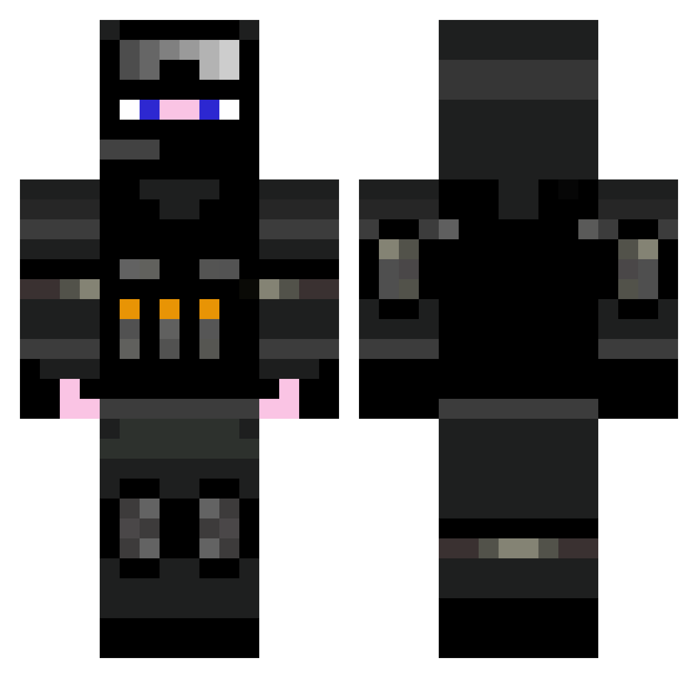 SHEagle Minecraft skin, front and back view