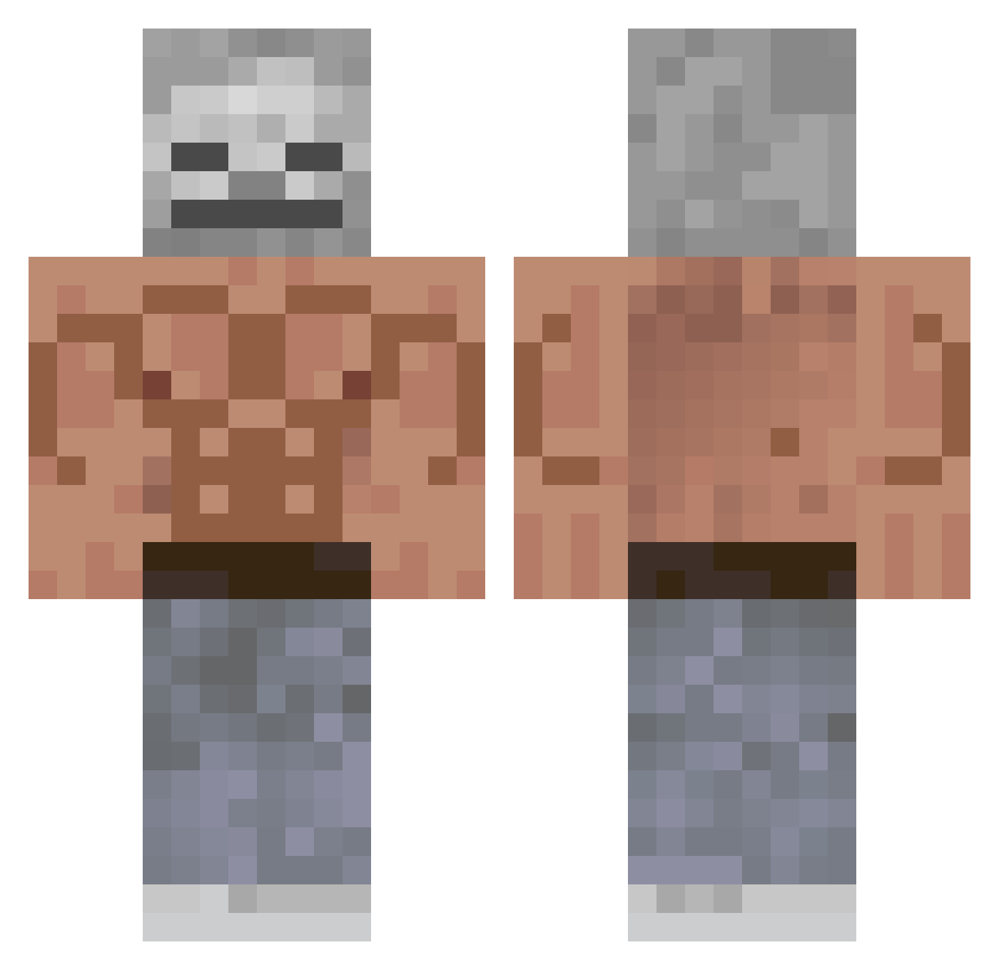 Jauwnne Minecraft skin, front and back view