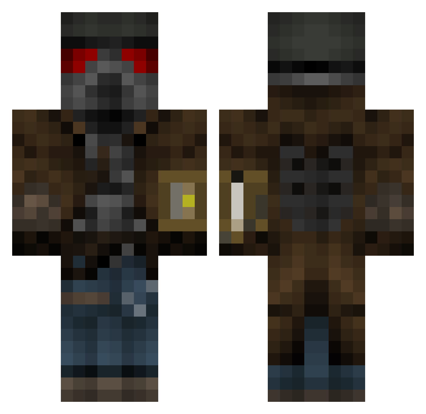 Crunchy_87 Minecraft skin, front and back view