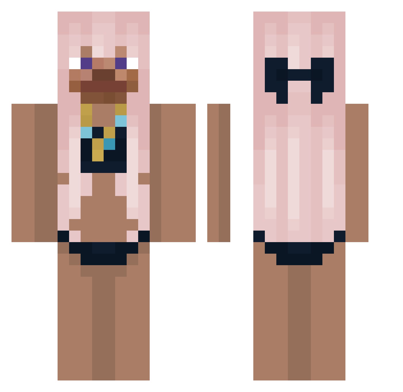 4evercoconuts Minecraft skin, front and back view