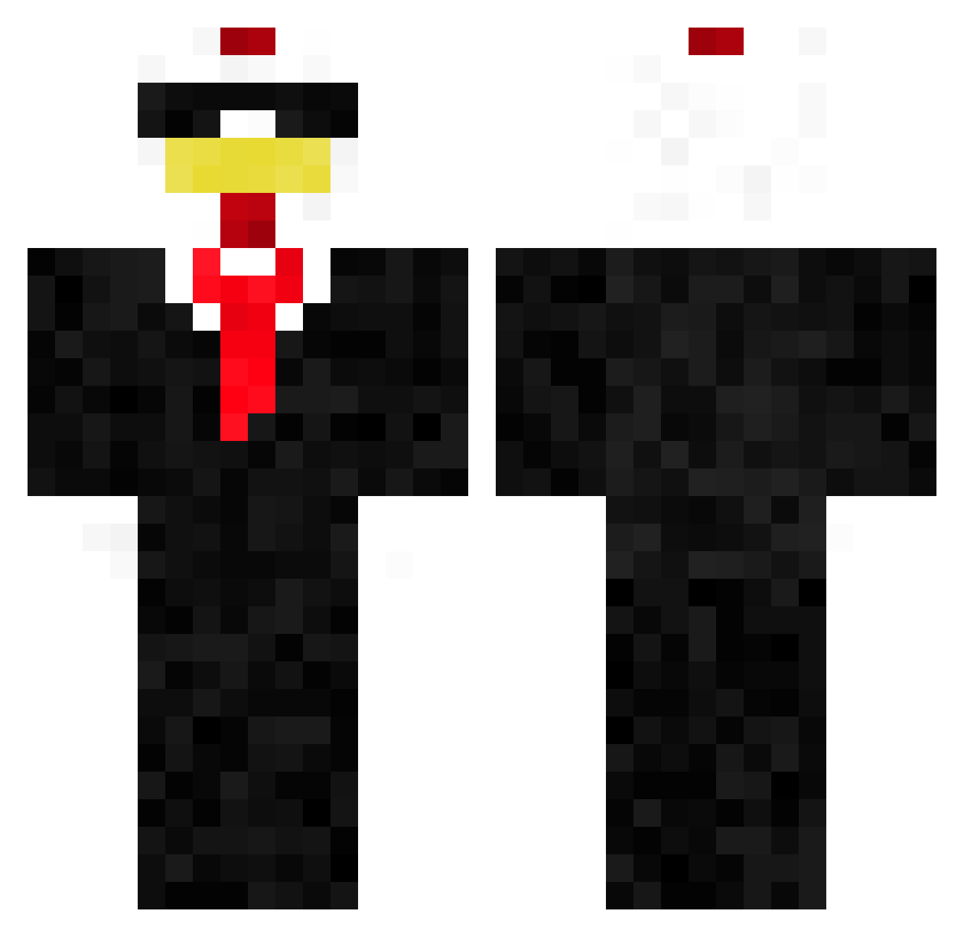 Doppelganger07 Minecraft skin, front and back view
