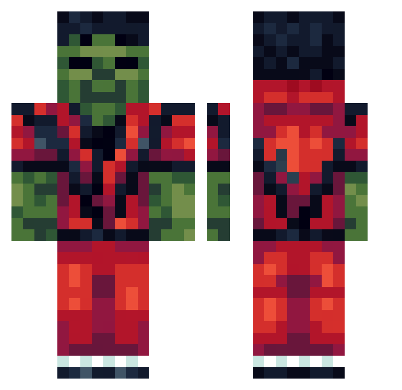 Melanie425 Minecraft skin, front and back view