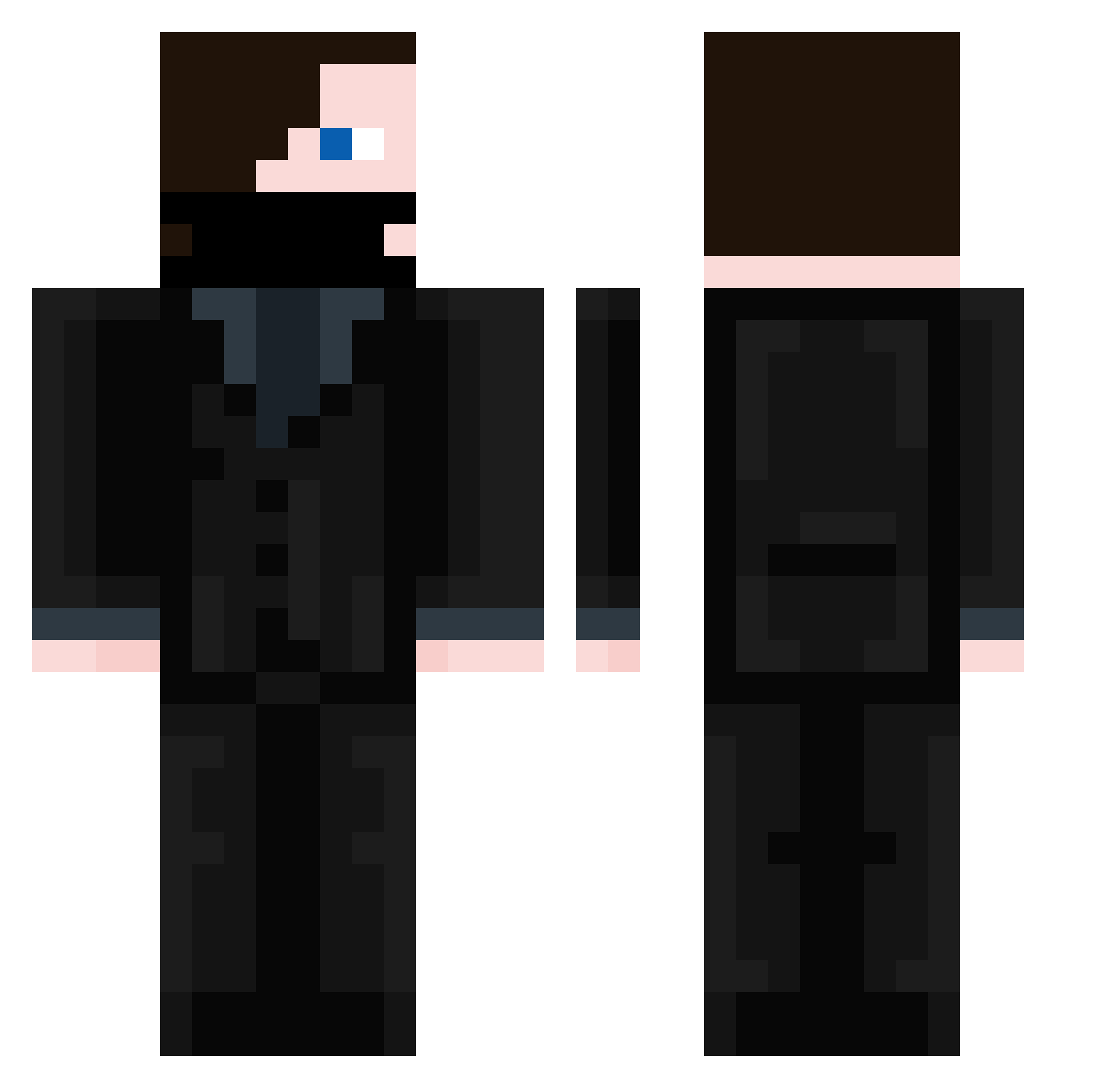 YanniIsHere Minecraft skin, front and back view