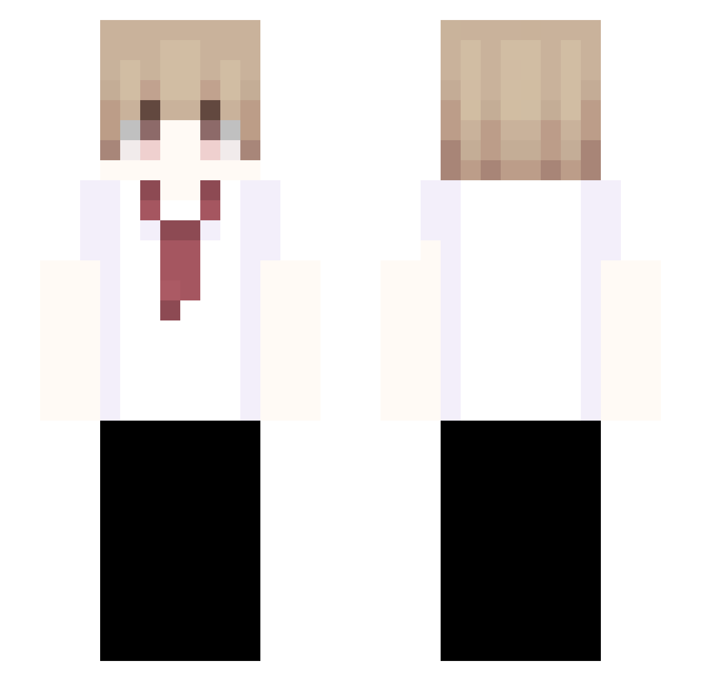 ccrimes Minecraft skin, front and back view