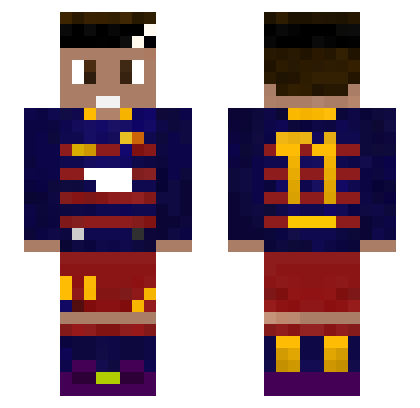 Sintrex7 Minecraft skin, front and back view