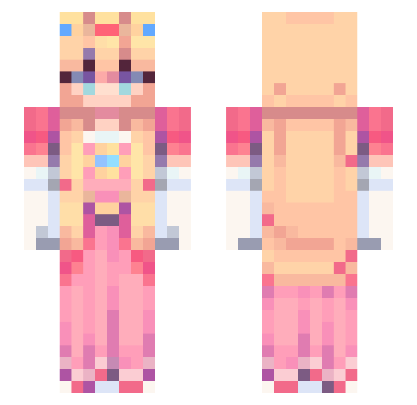 CatDreaming Minecraft skin, front and back view