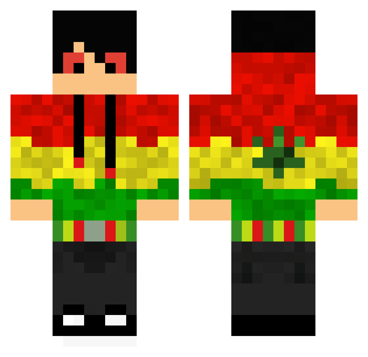 Ronencio Minecraft skin, front and back view