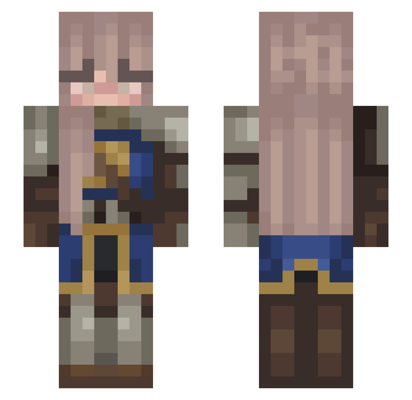 requiemofthewind Minecraft skin, front and back view