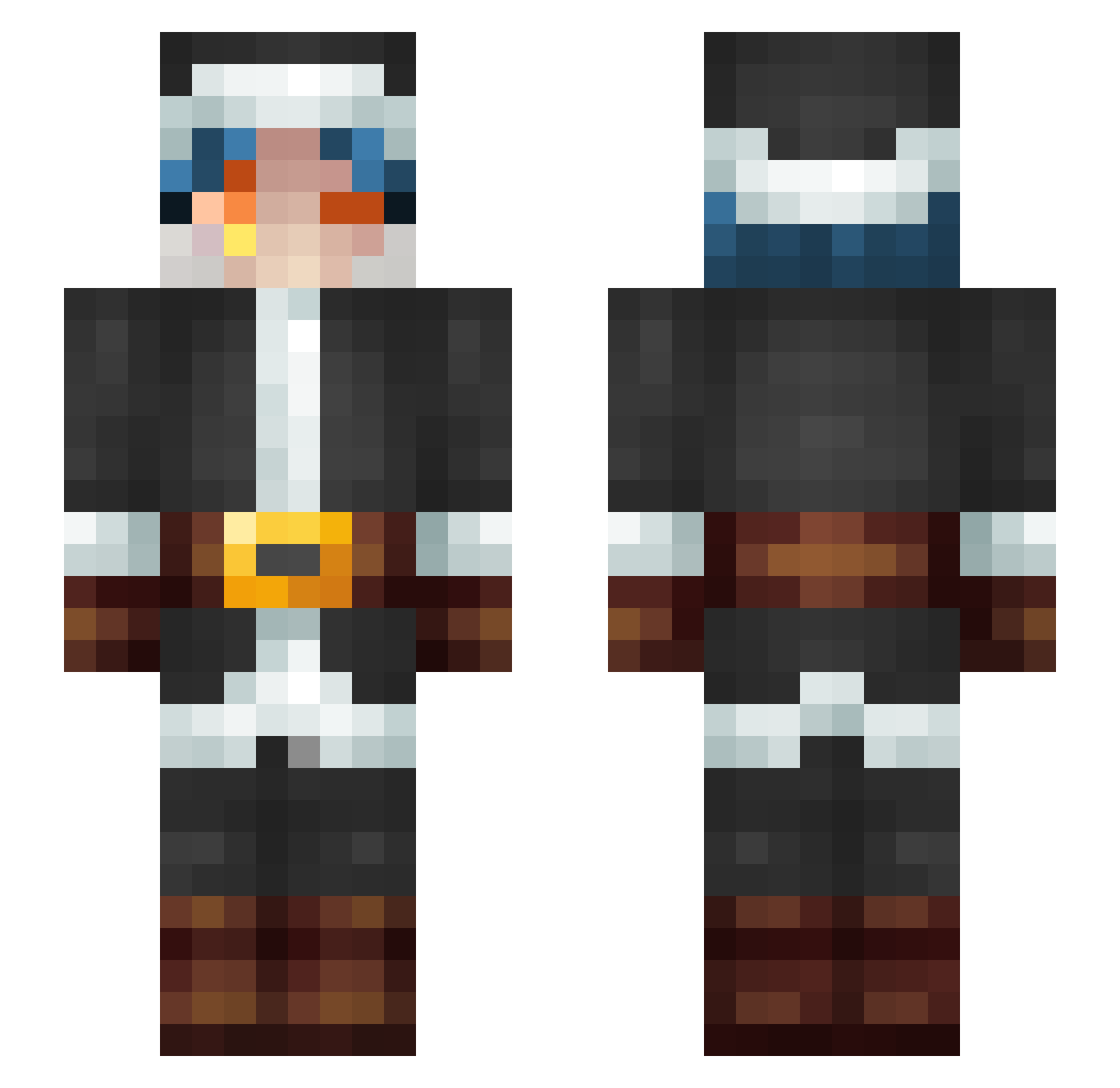 Futji__ Minecraft skin, front and back view