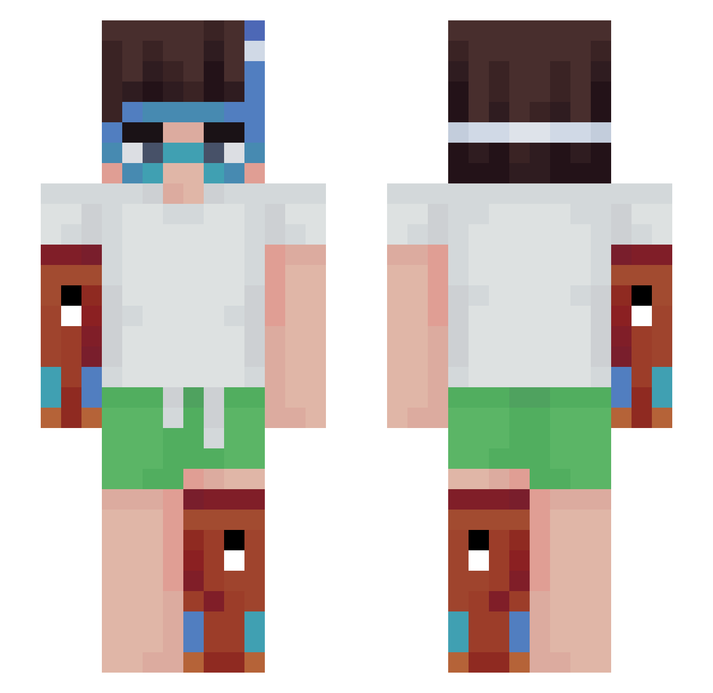 Tempestious Minecraft skin, front and back view