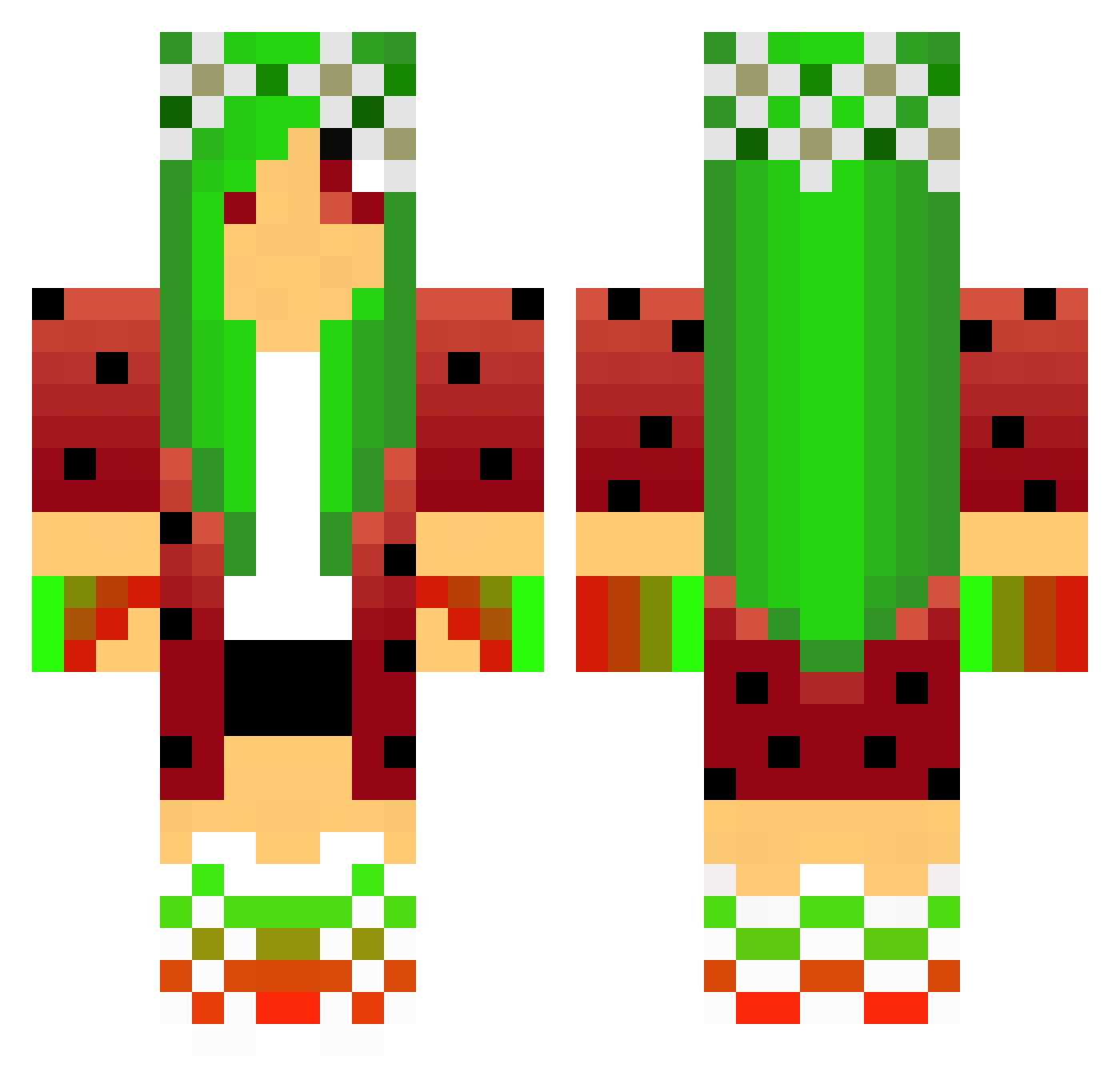 Catie Minecraft skin, front and back view
