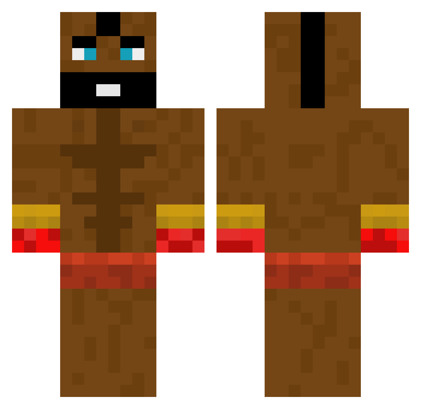 Sukiromi Minecraft skin, front and back view