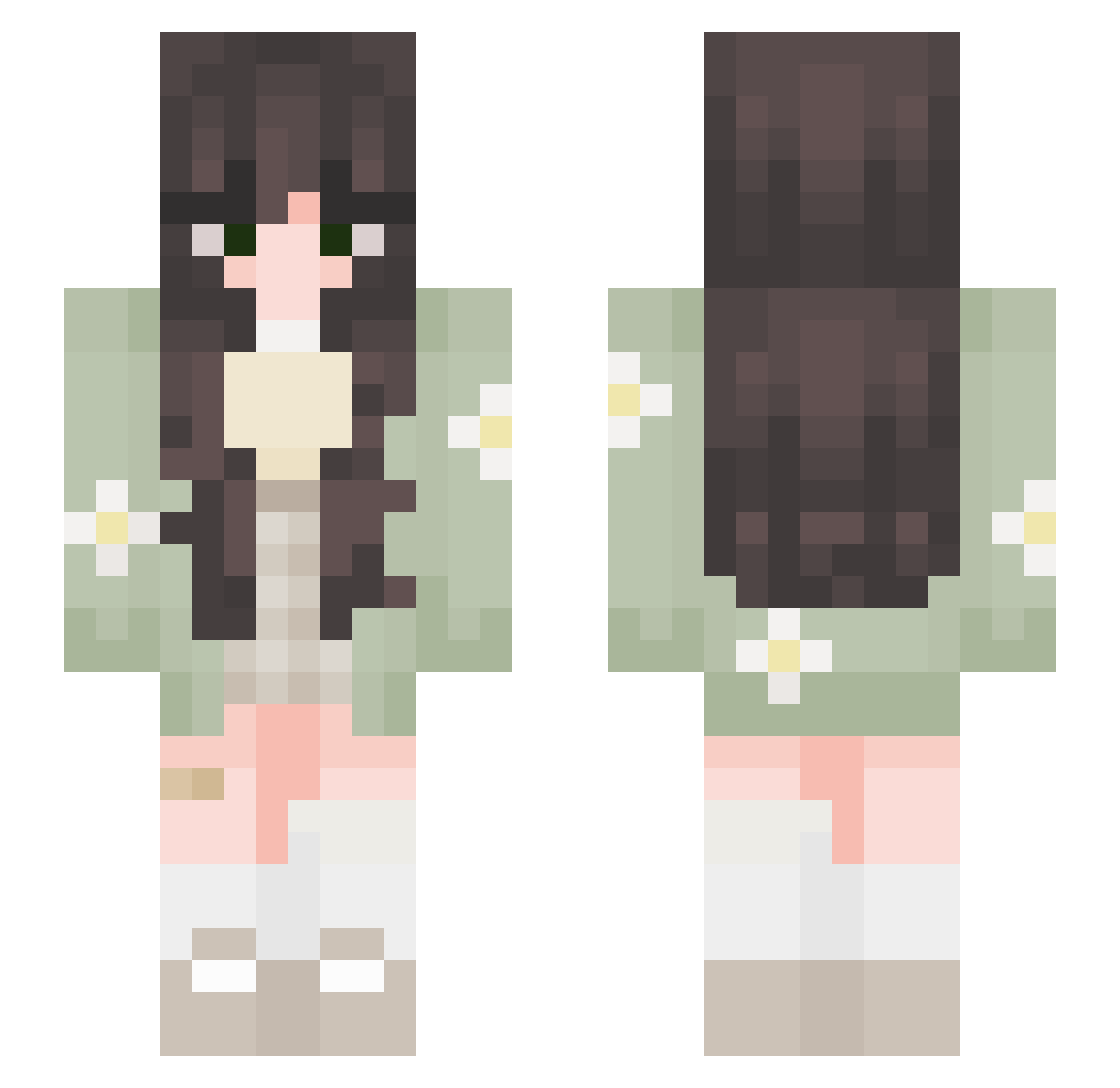 Stonyang Minecraft skin, front and back view