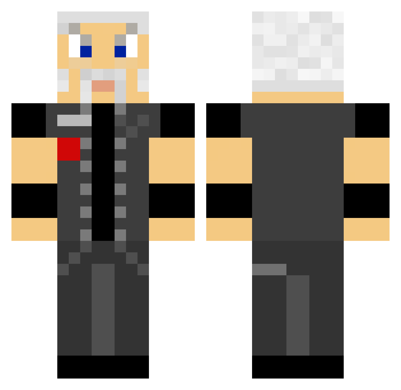 Mouliss Minecraft skin, front and back view