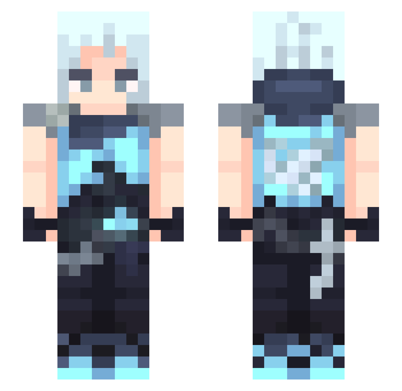 lolmyxy Minecraft skin, front and back view
