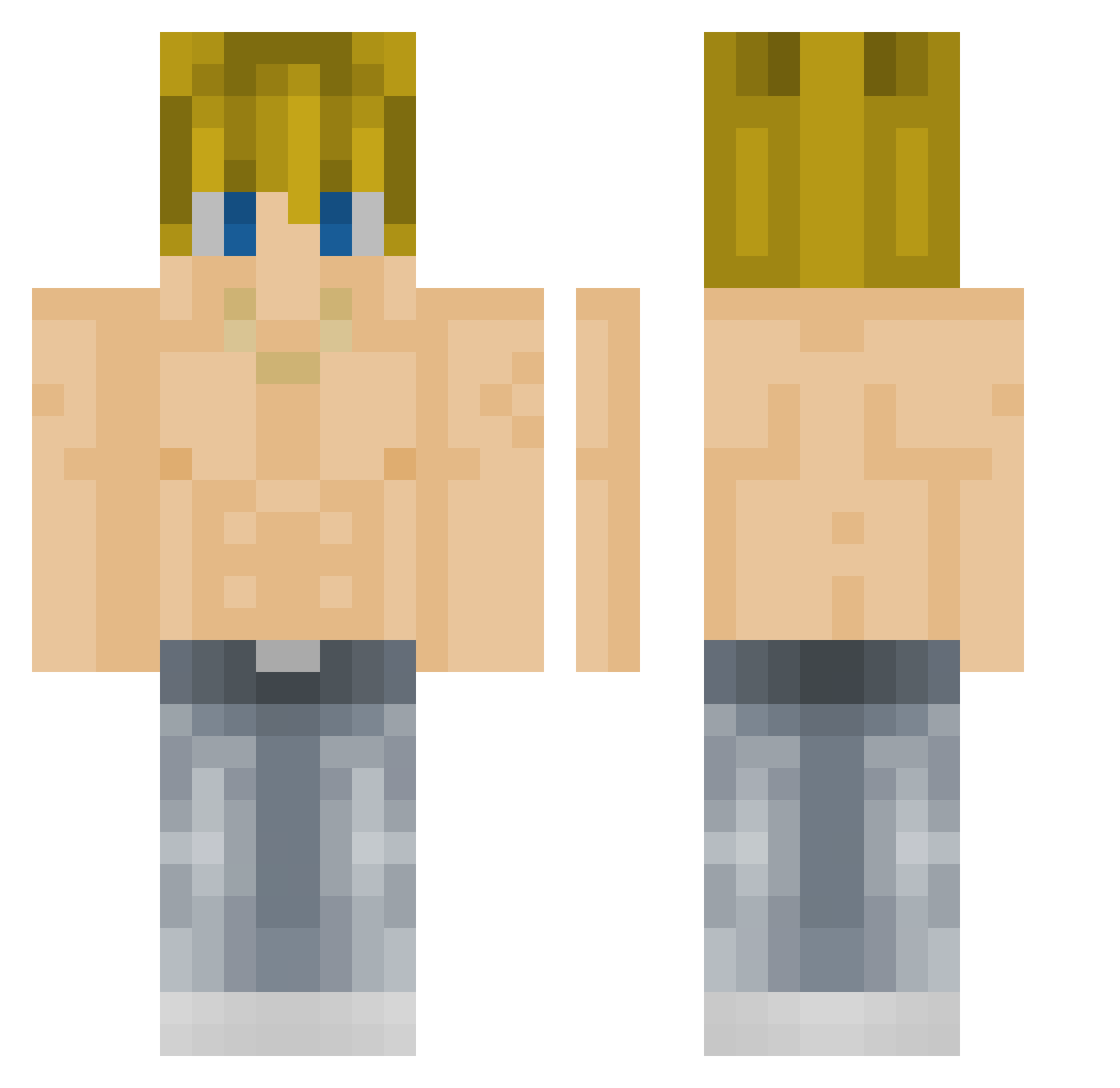 zLeewiz Minecraft skin, front and back view
