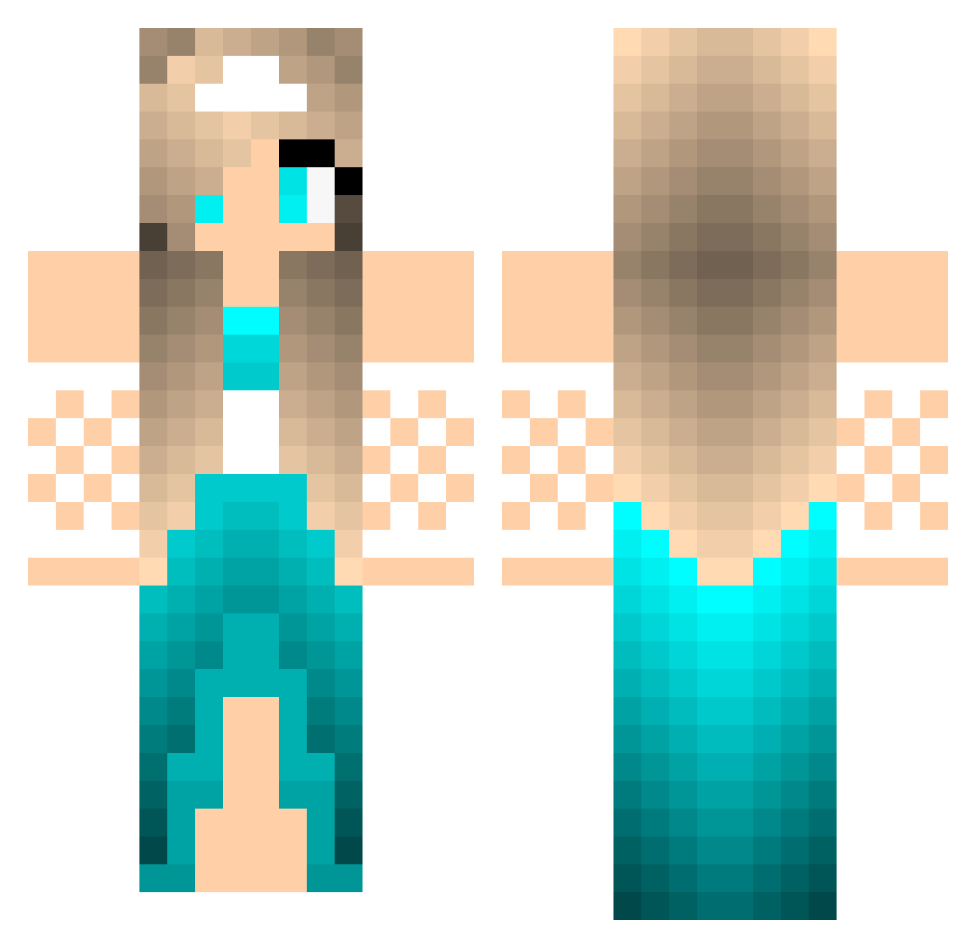 FieLaursen Minecraft skin, front and back view