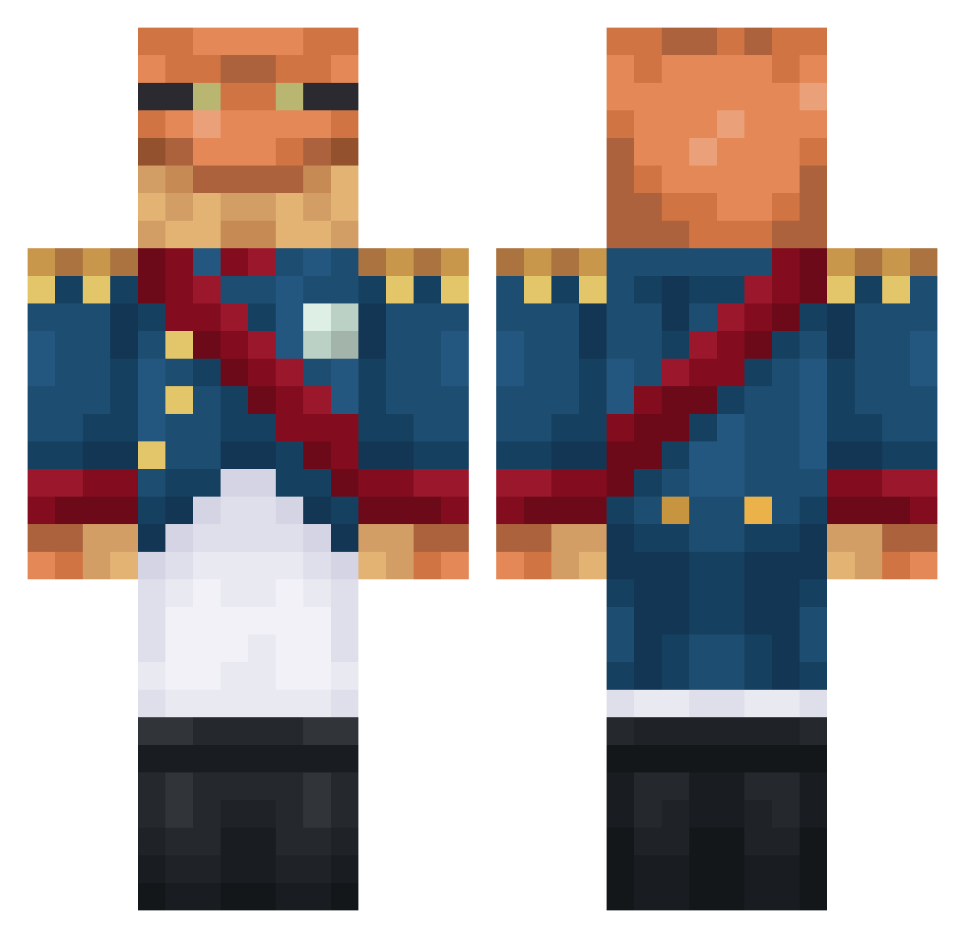 Blong031807 Minecraft skin, front and back view
