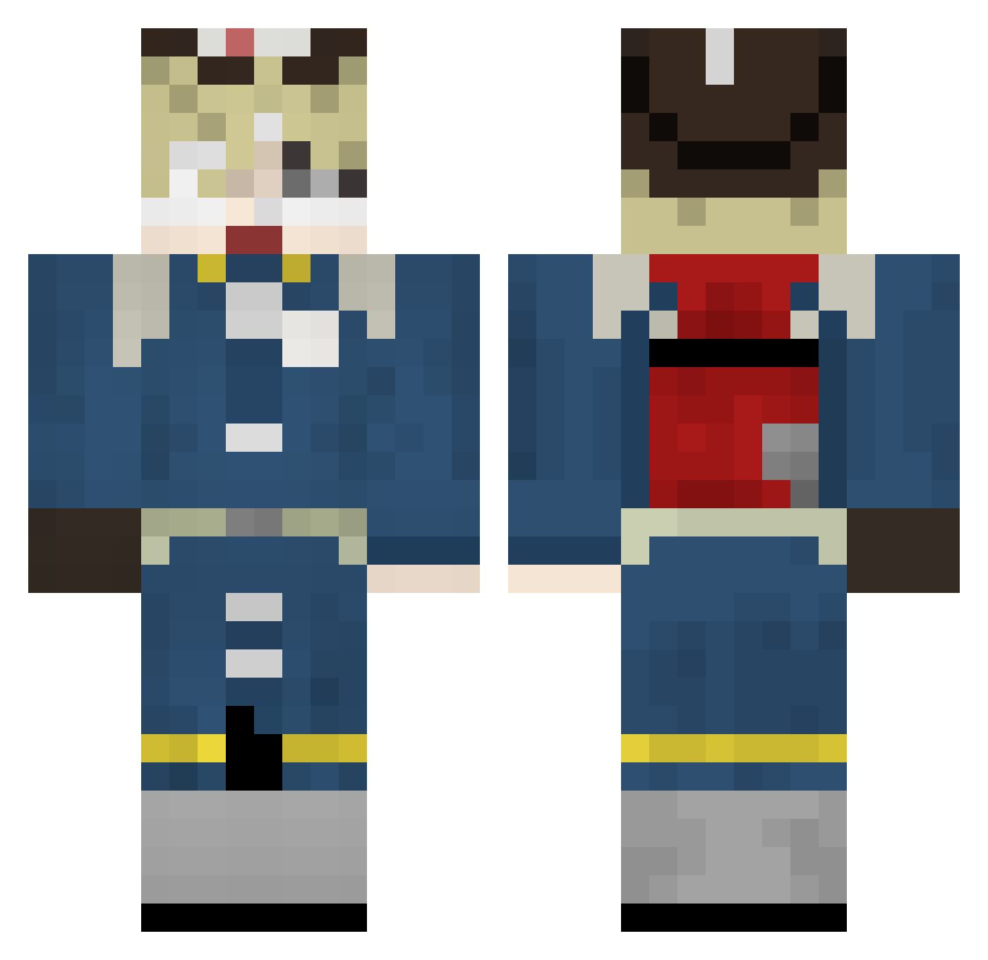 KIMAPPLE2 Minecraft skin, front and back view