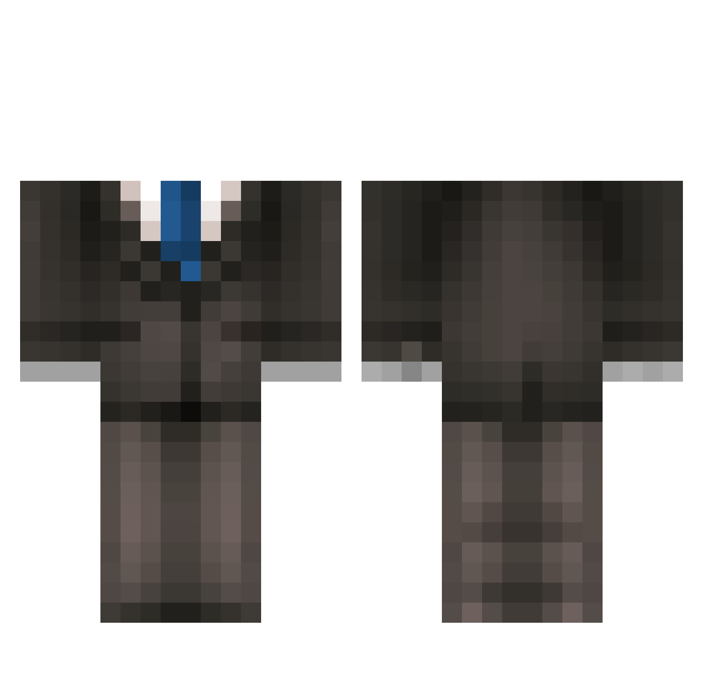 SLAYEM992 Minecraft skin, front and back view