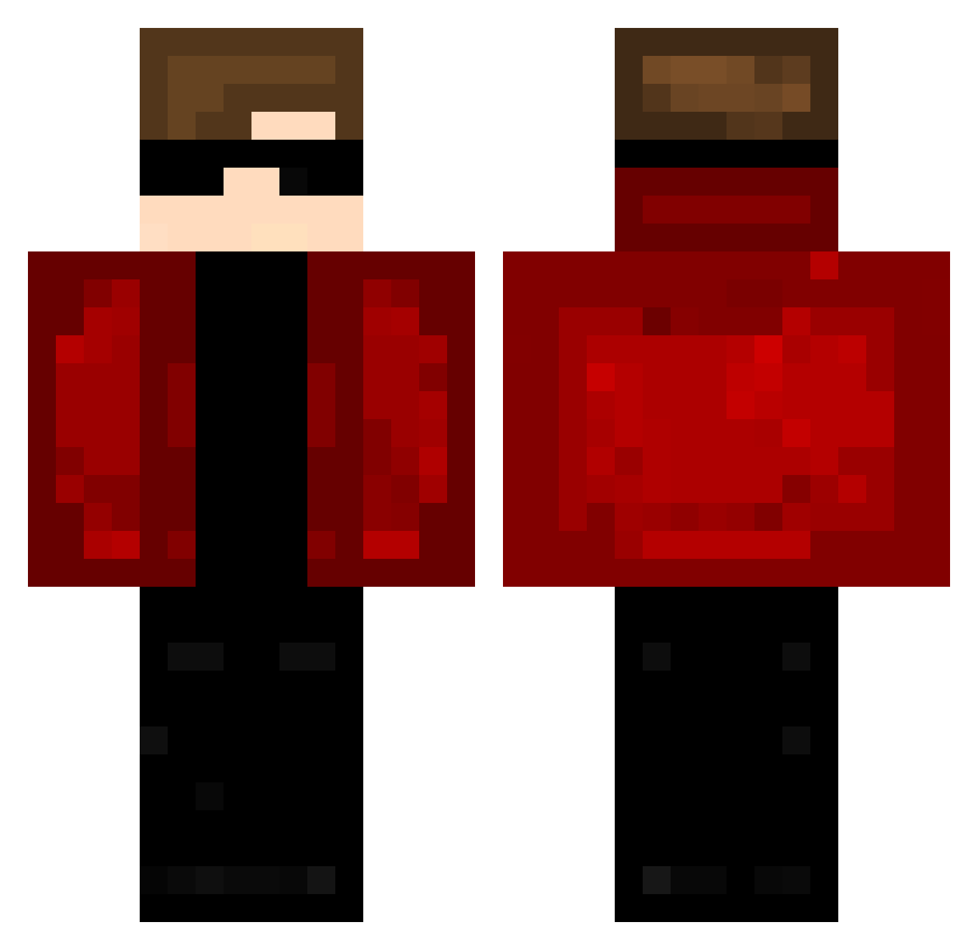 ScrewyJungle2 Minecraft skin, front and back view