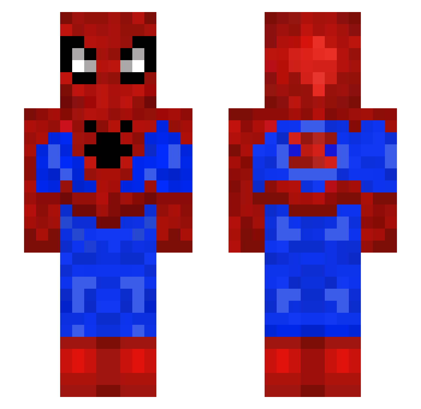 ZoomLegendPidor Minecraft skin, front and back view