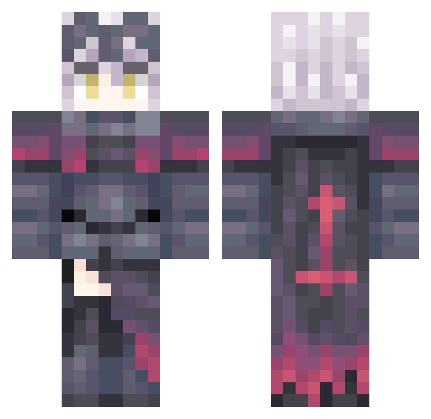 Zekmich Minecraft skin, front and back view