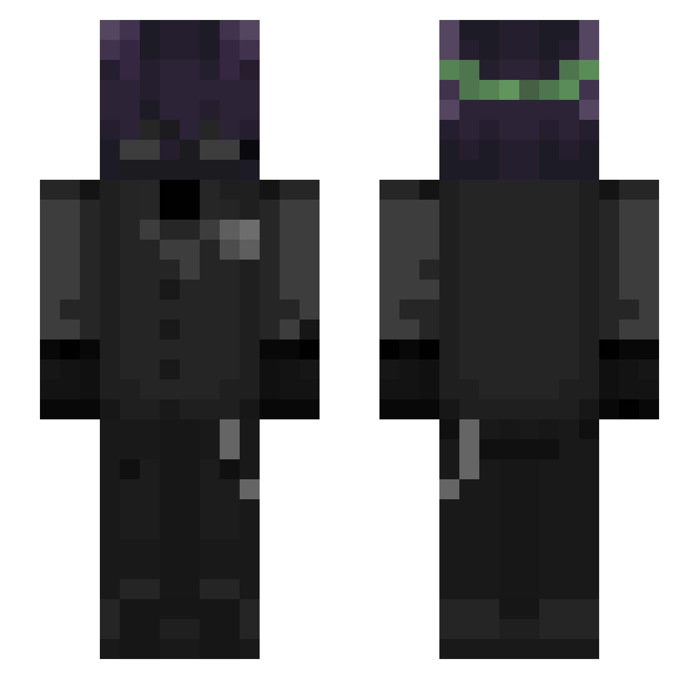 SteamPhoenix Minecraft skin, front and back view