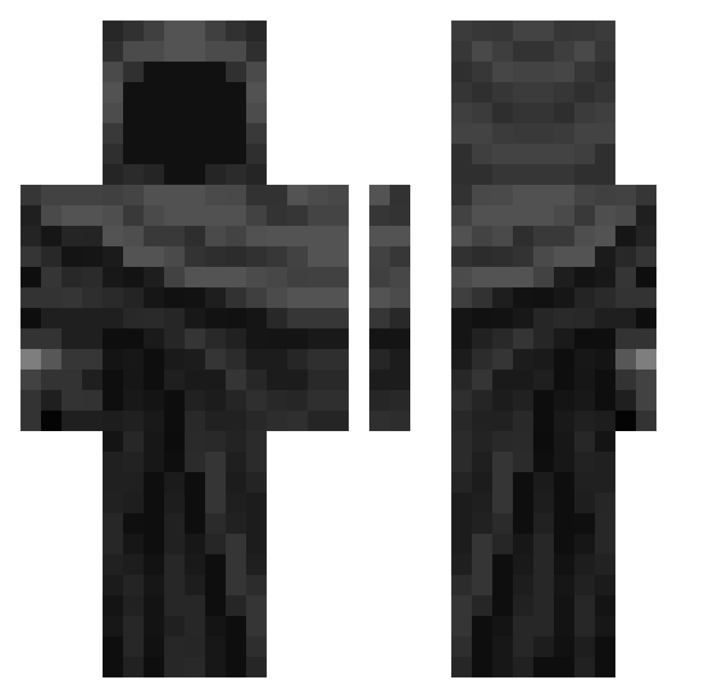 ZzzOrion Minecraft skin, front and back view