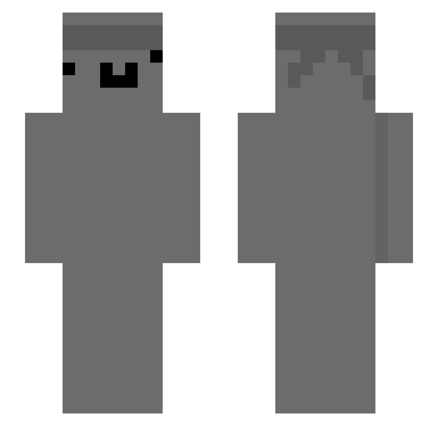 l33s Minecraft skin, front and back view