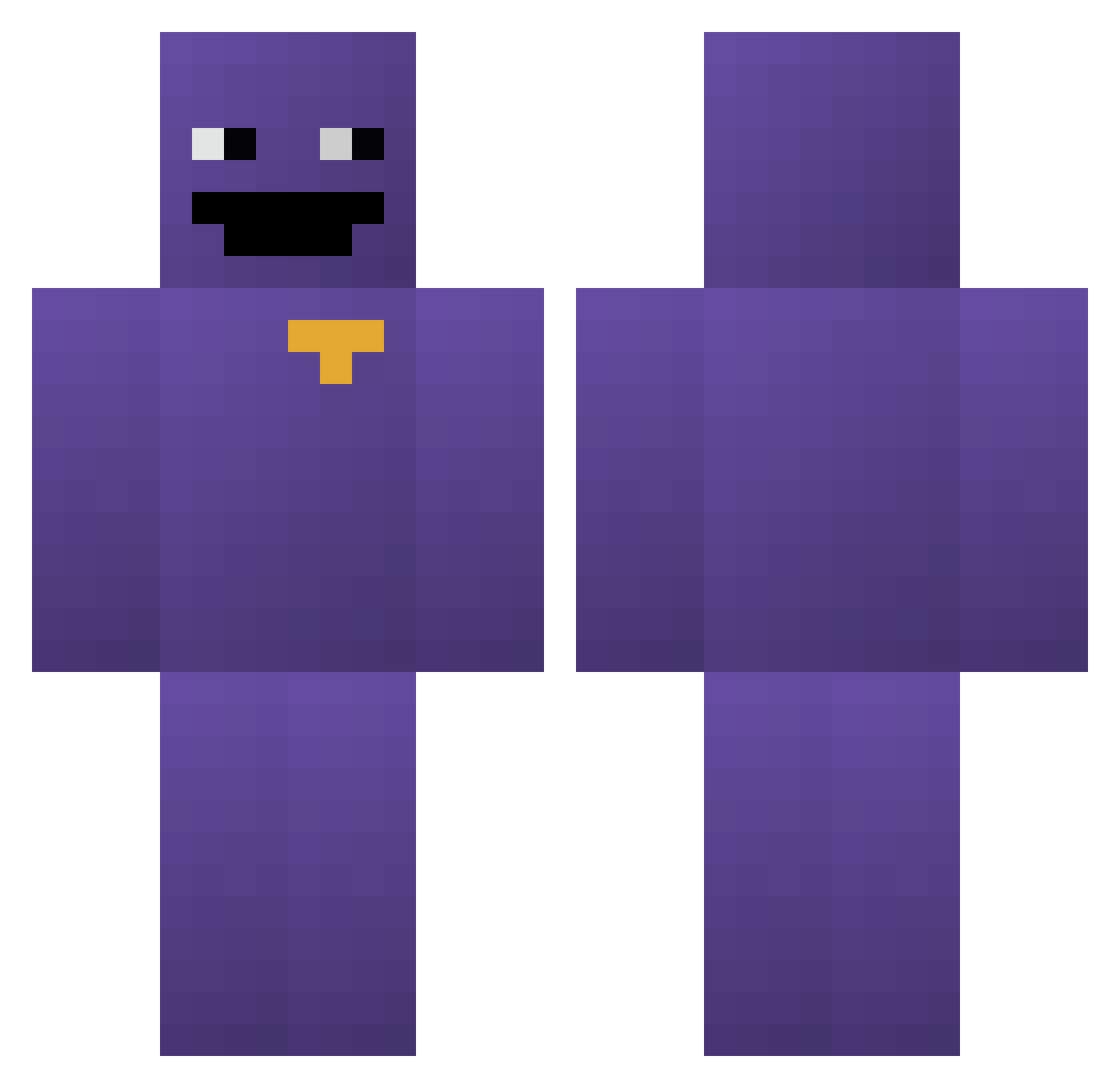 DEDEDE888 Minecraft skin, front and back view