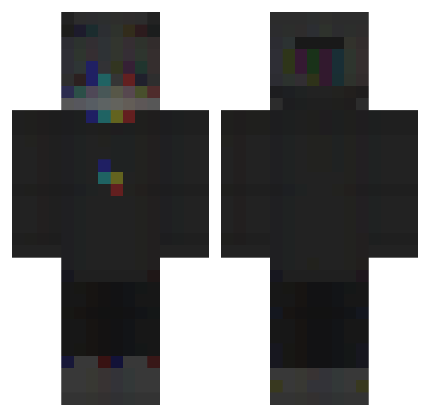 SongLike Minecraft skin, front and back view