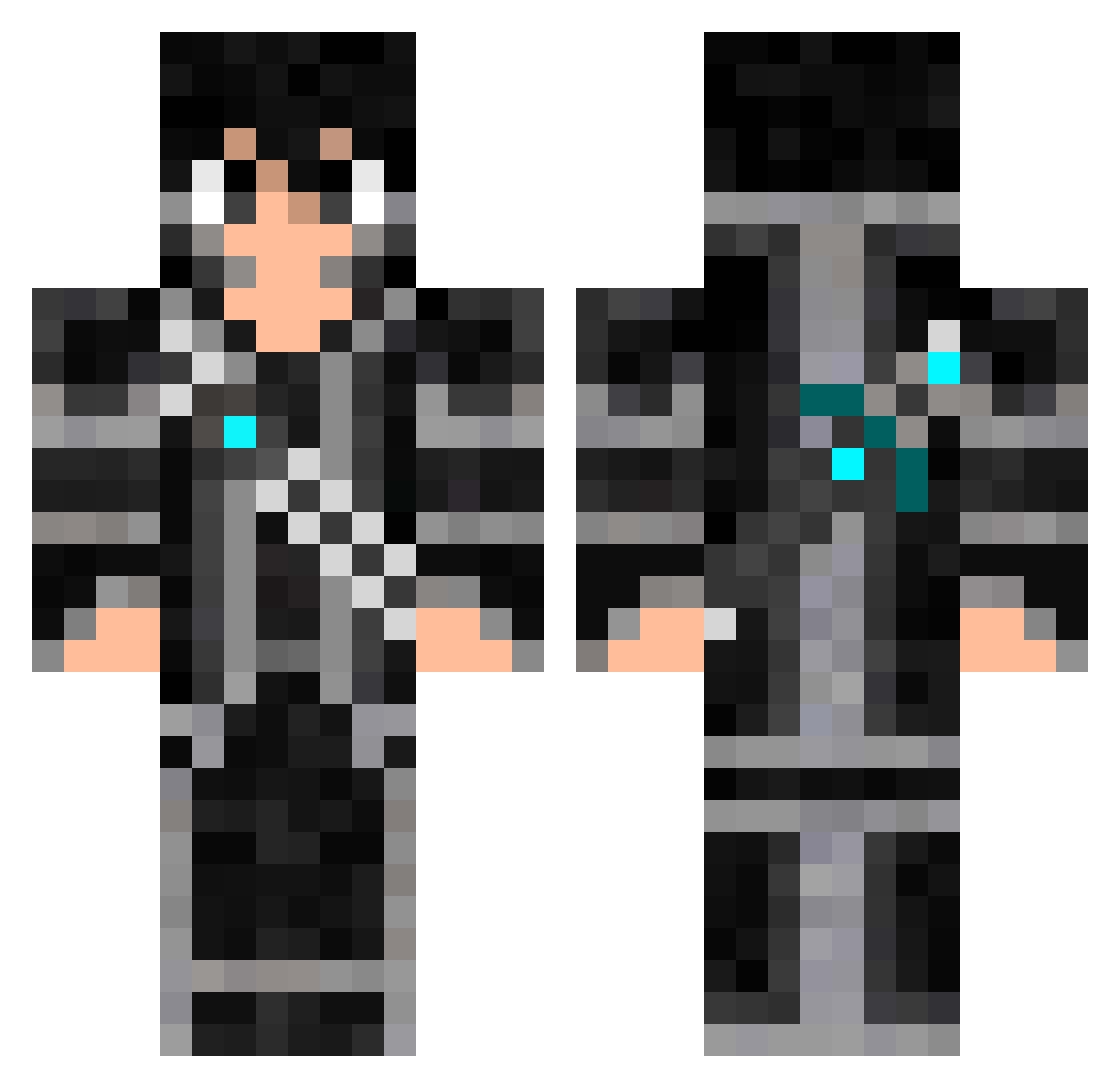 _K3nzo_ Minecraft skin, front and back view