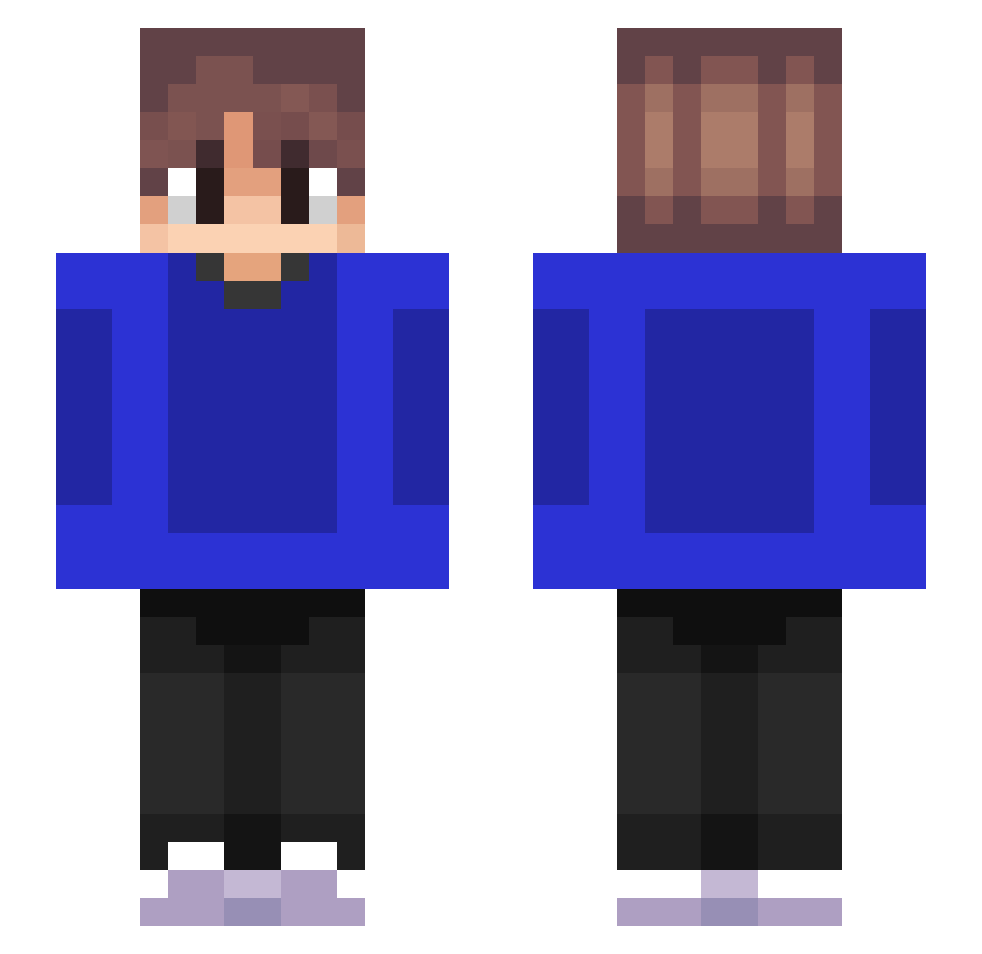 i_vt Minecraft skin, front and back view