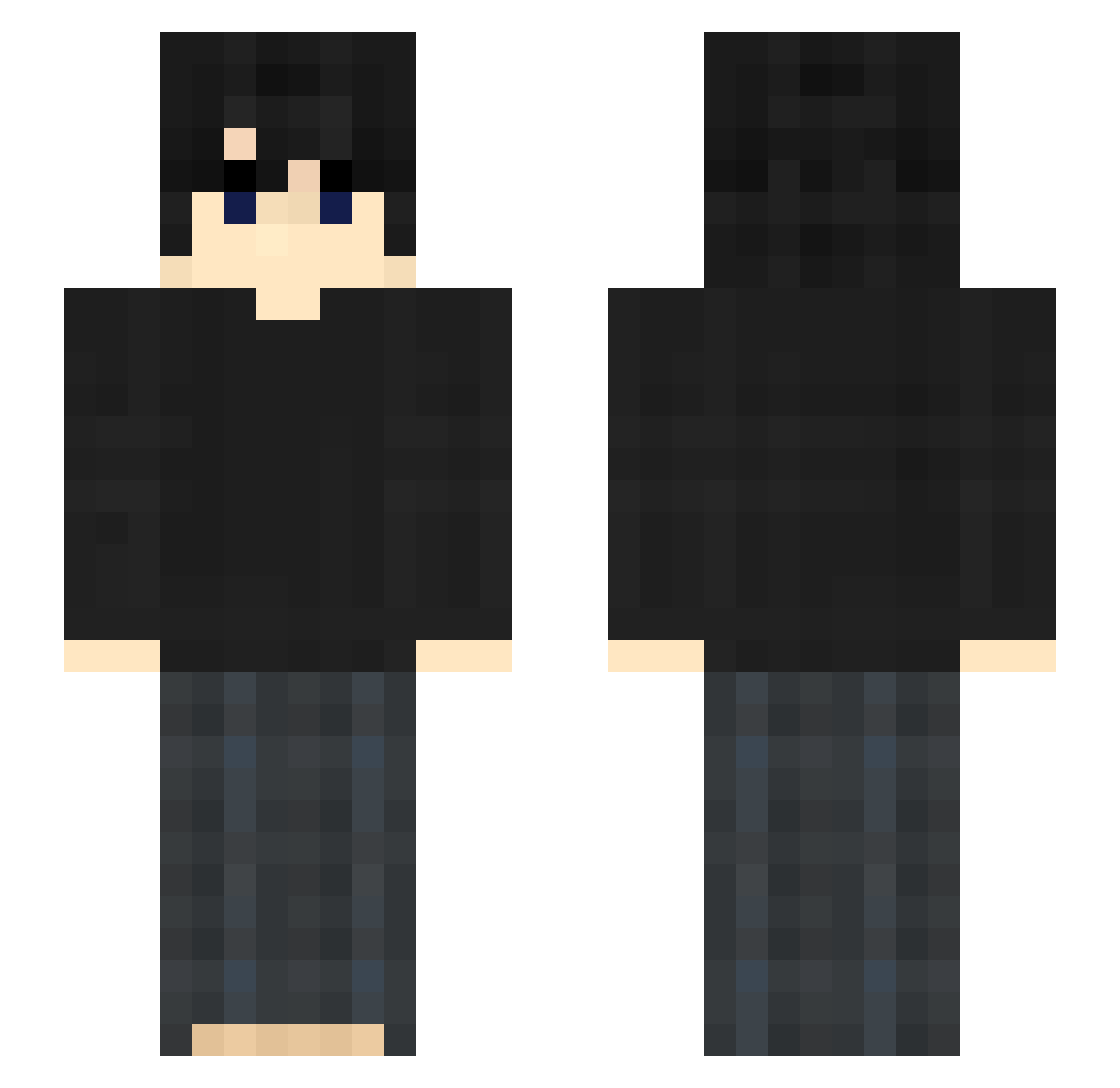 SoullessWarrior_ Minecraft skin, front and back view